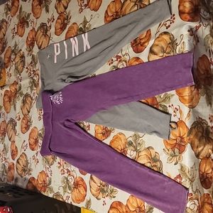 Set of Pink Victoria's Secret Leggings